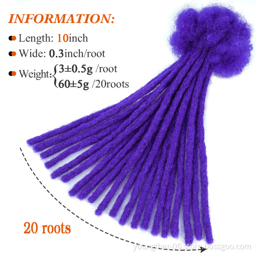 Human Hair Extensions Crochet Dreadlocks Braiding Hair Men Virgin Afro Kinky Curly Hair Crochet Dreadlocks